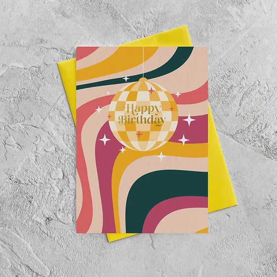 Birthday Disco Ball Card