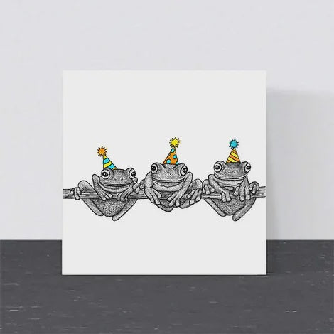 Birthday Tree Frogs Card