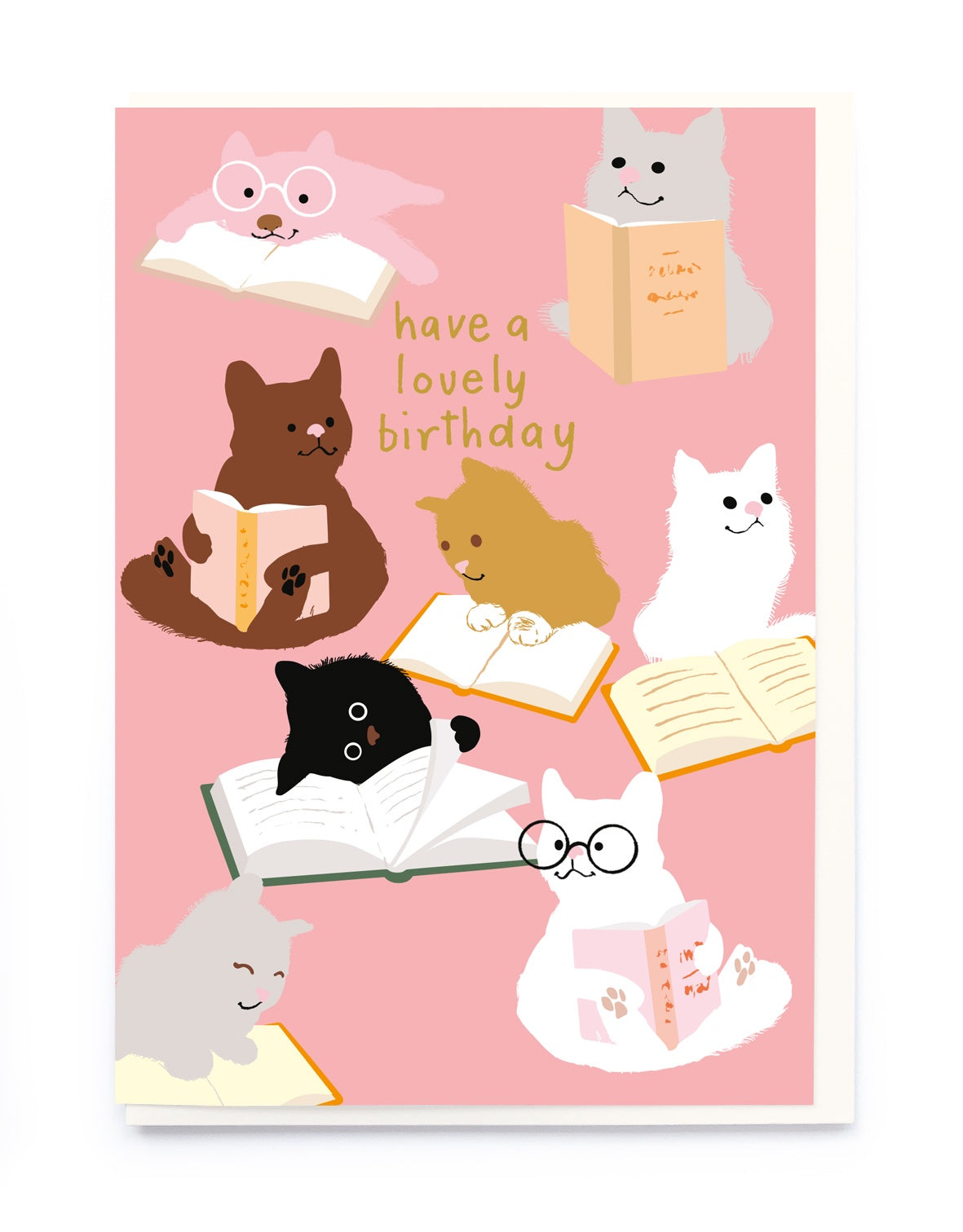 Cats Reading Card