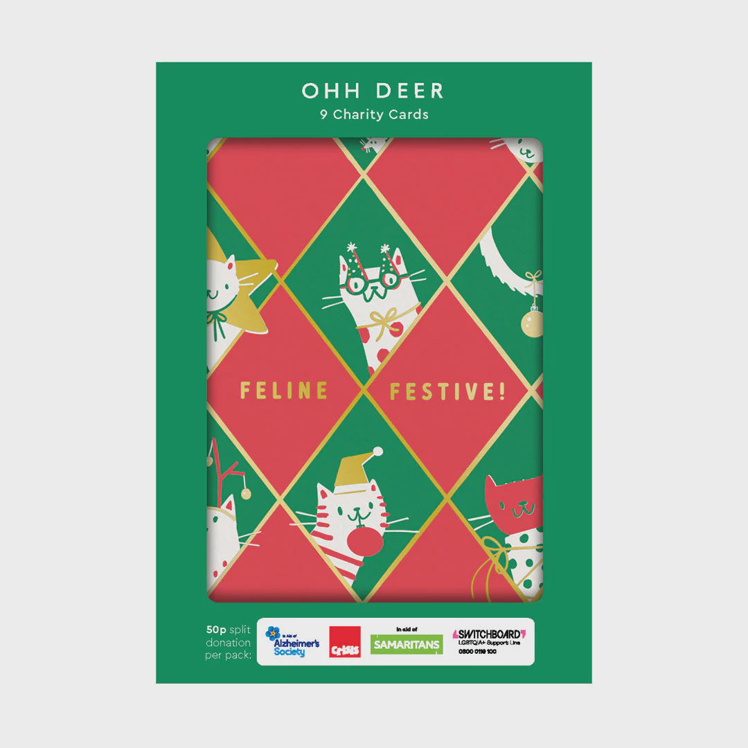 Charity Card Set - Feline Festive Set