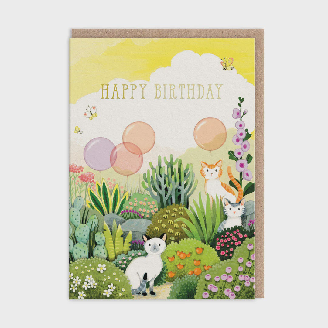 Cats and Cactus Card