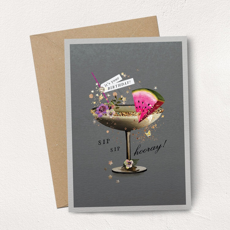 Martini Watermelon Card