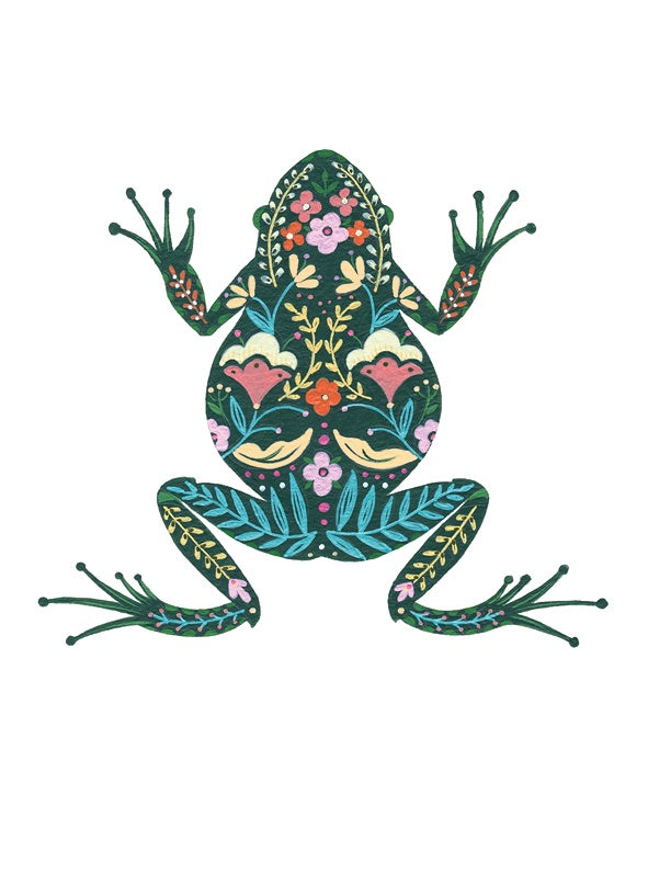 Floral Frog Card