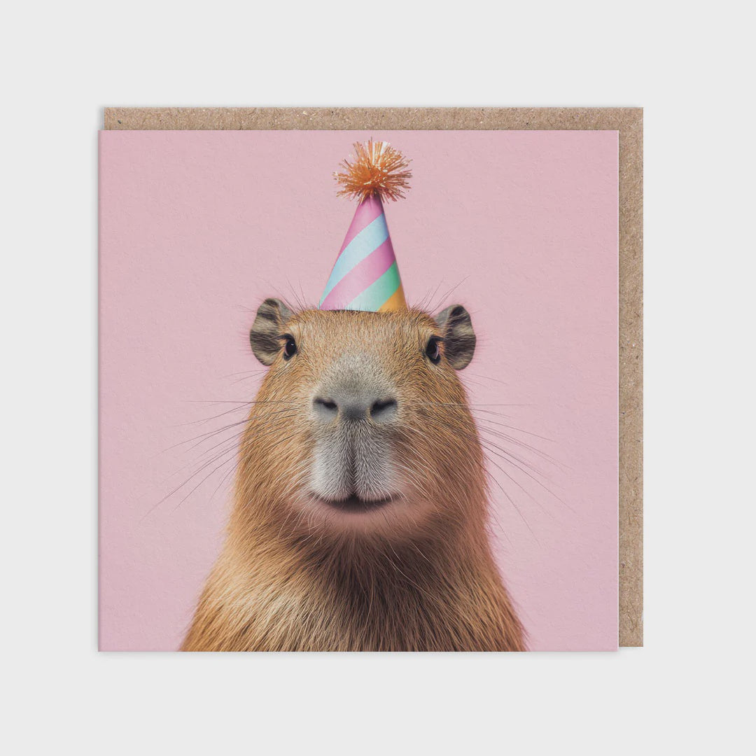 Capybara in Hat Card