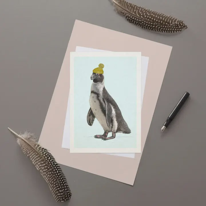 Jackass Penguin with Beanie Card