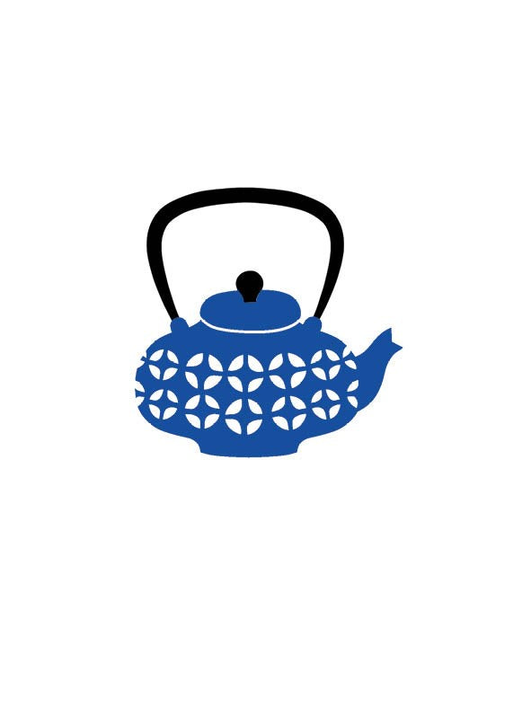 Brilliant Blue Teapot Card