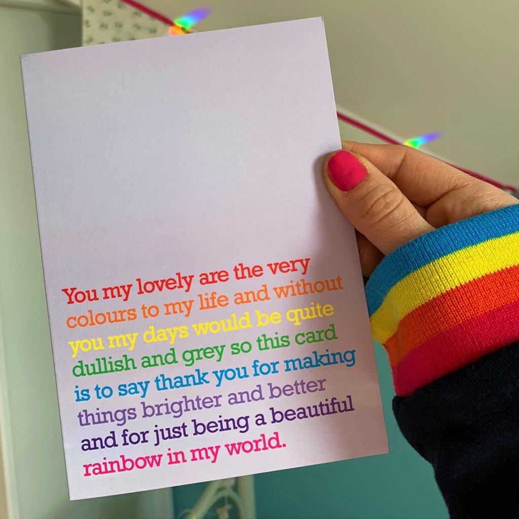 Colours to My Life Card - Pretty Shiny Shop