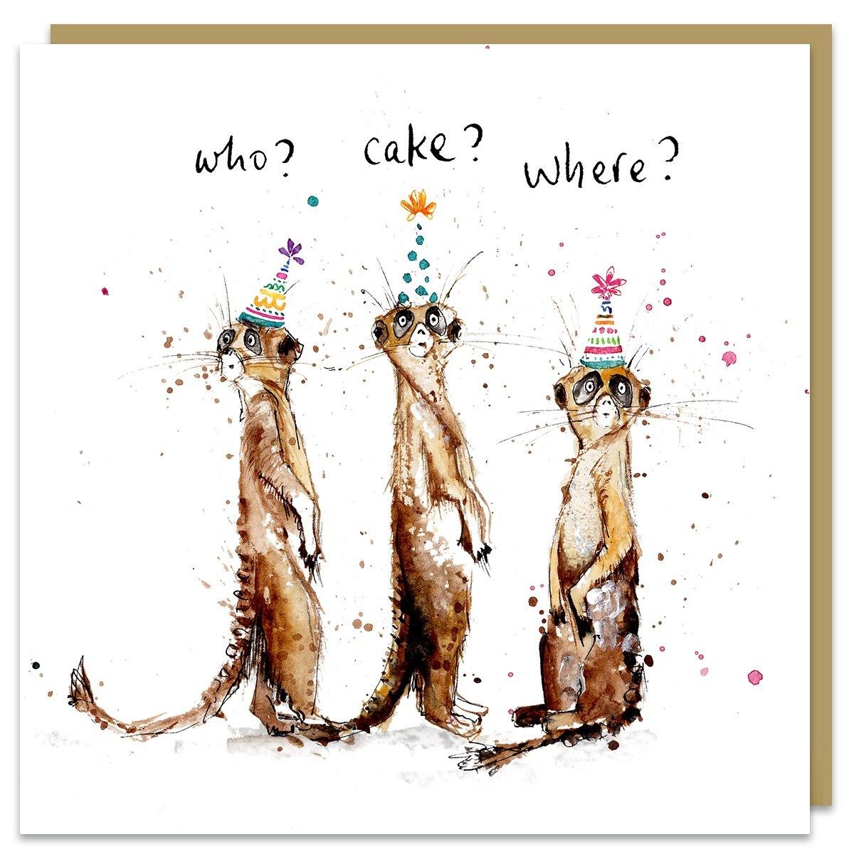 Three Meerkats Card - Pretty Shiny Shop