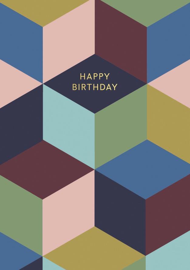 Cubist Card - Pretty Shiny Shop