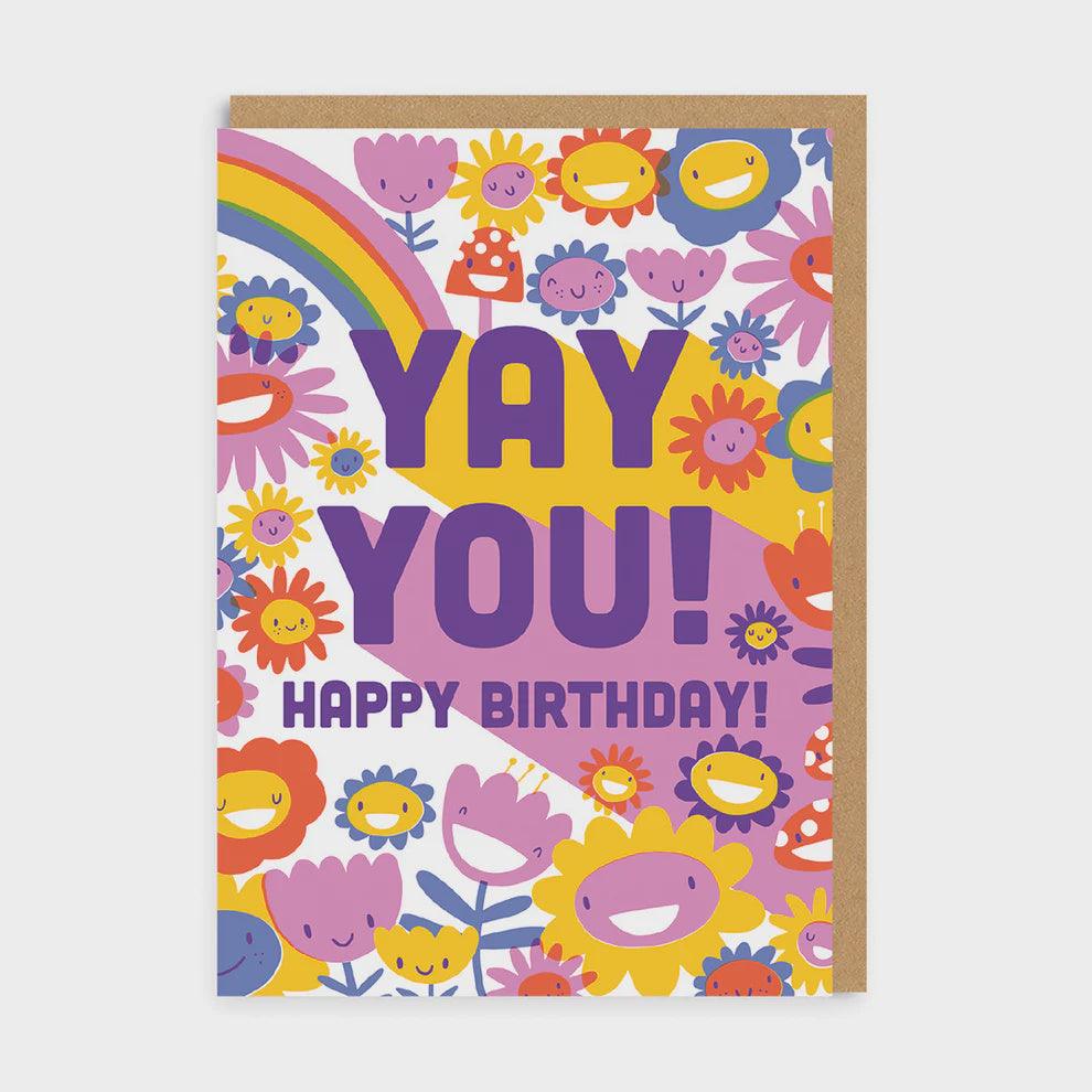 Yay You Flowers Birthday Card - Pretty Shiny Shop