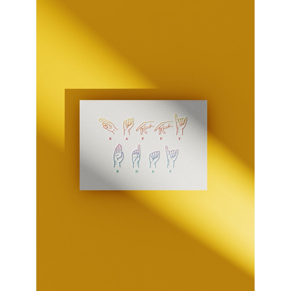 Two Finger Salute - Happy Birthday Card