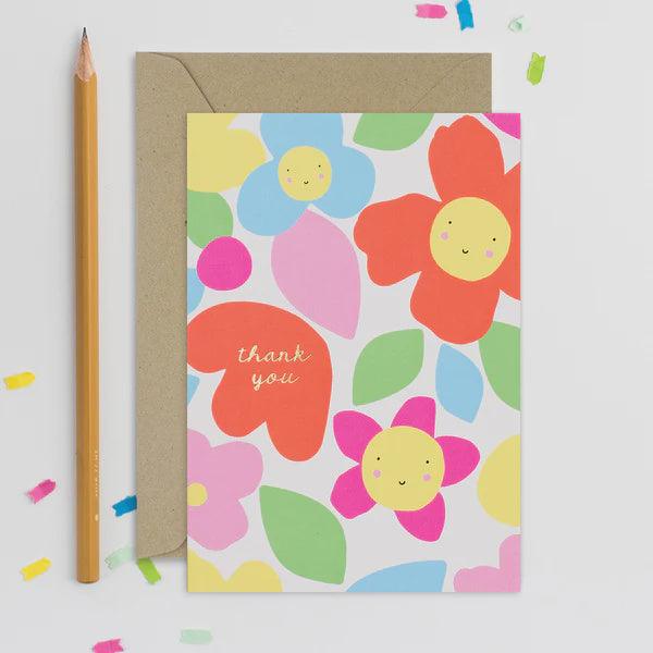 Thank You Faces Card - Pretty Shiny Shop
